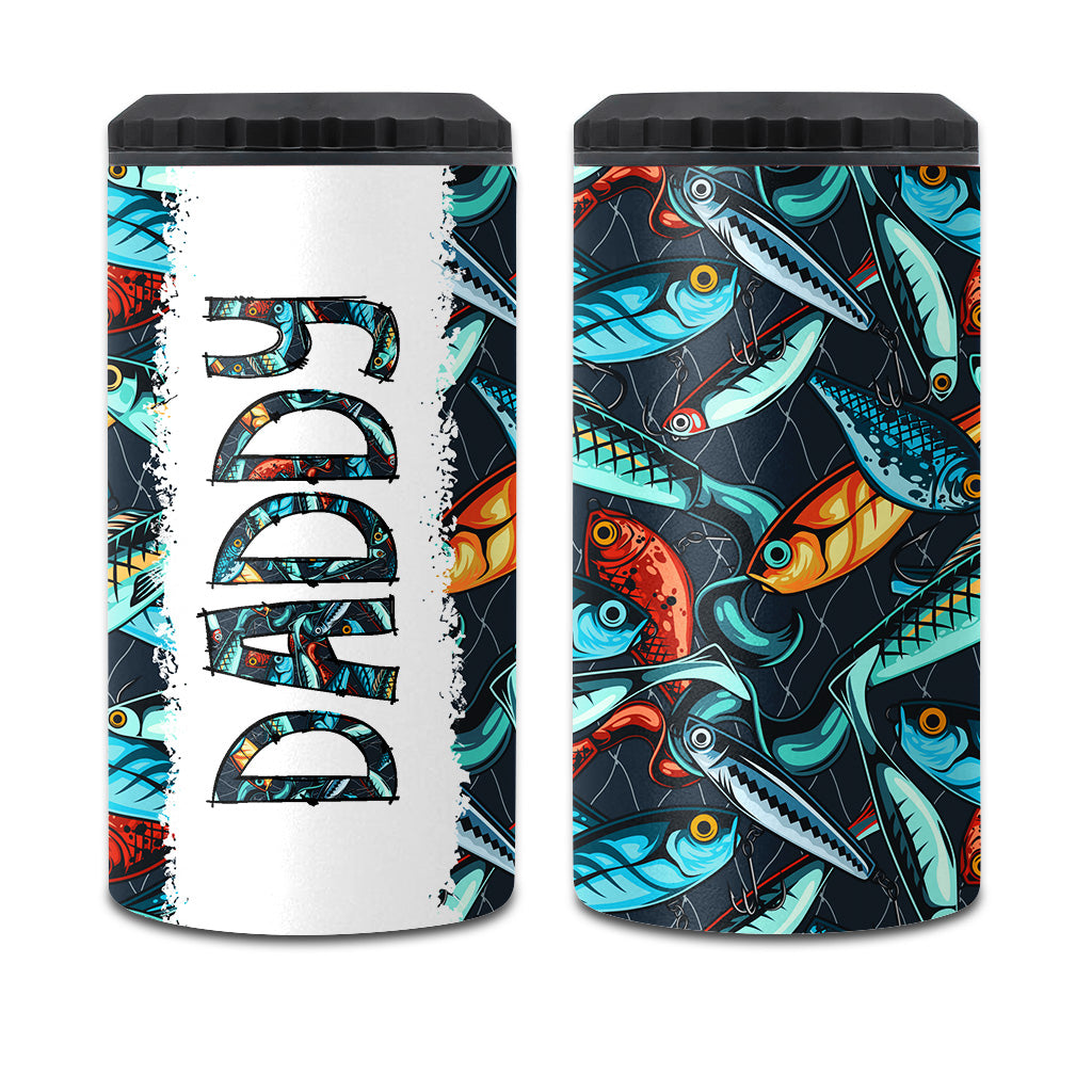 Reel Cool Dad - Fishing gift for dad, grandpa, him, husband - Personalized Can Cooler