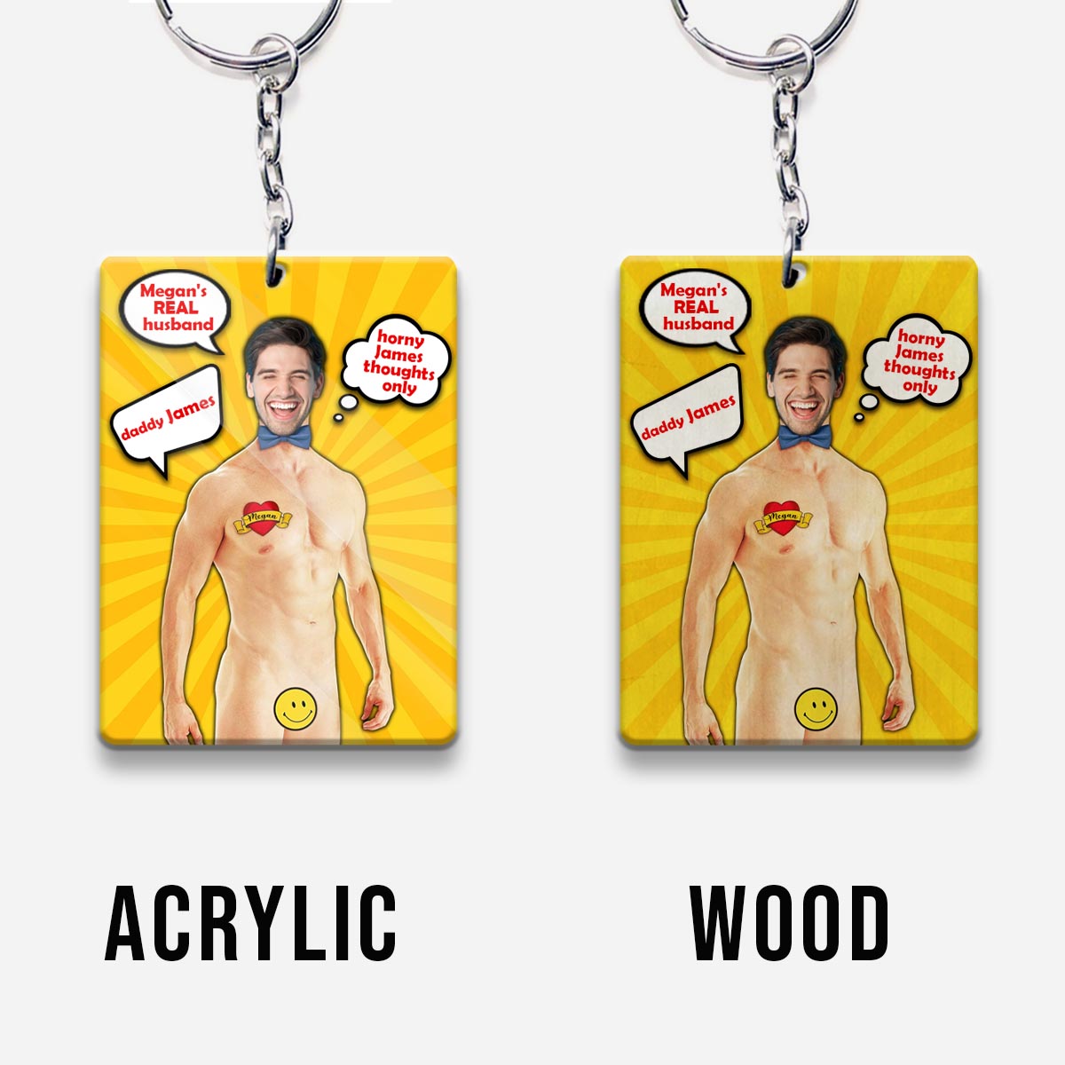The Man The Myth The Legend - Personalized Husband And Wife Keychain