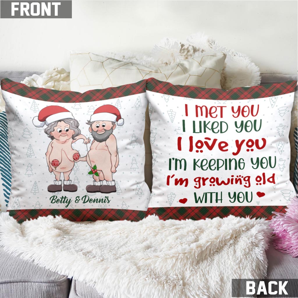 I’m Growing Old With You - gift for boyfriend, girlfriend - Personalized Throw Pillow