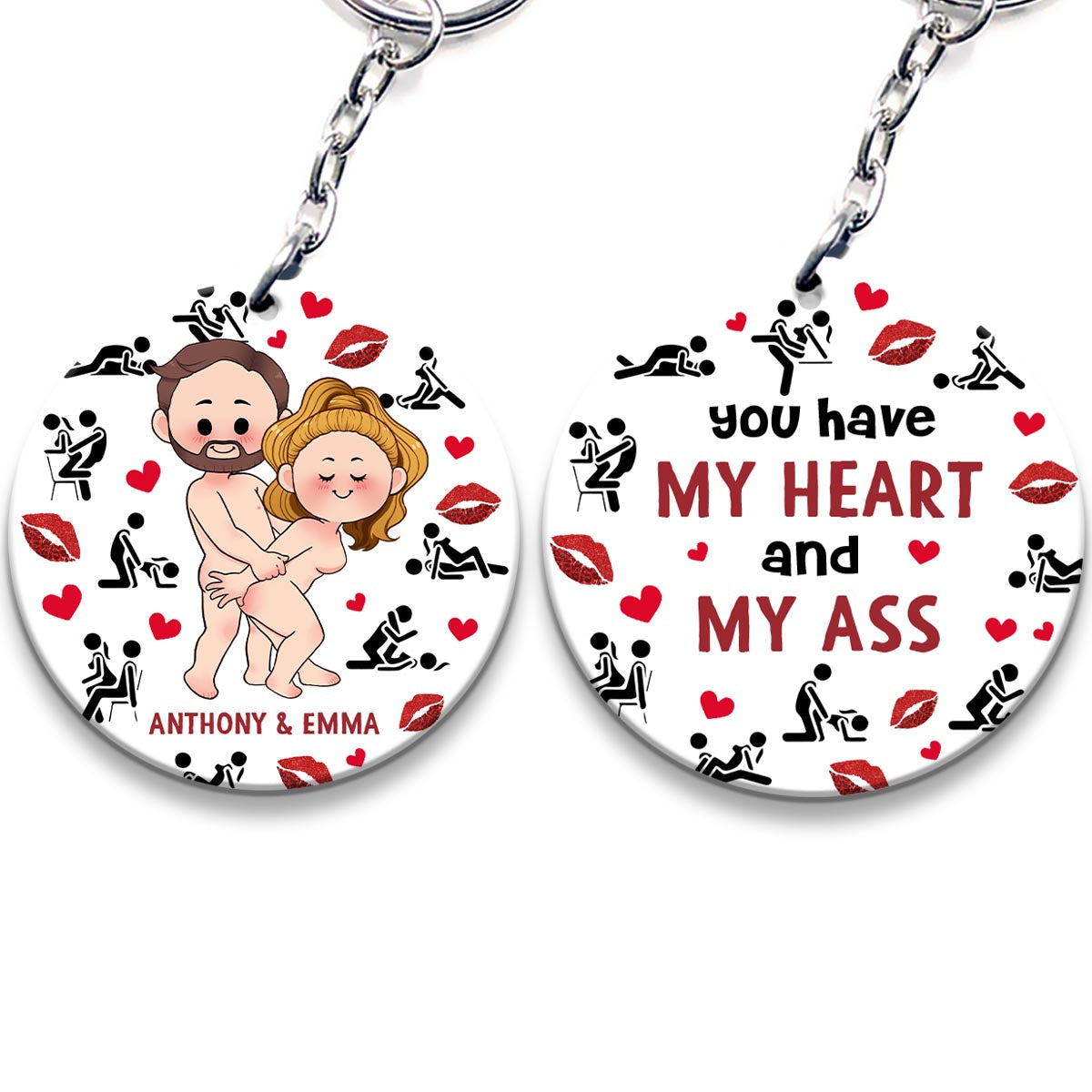 I Promise - Personalized Couple Keychain
