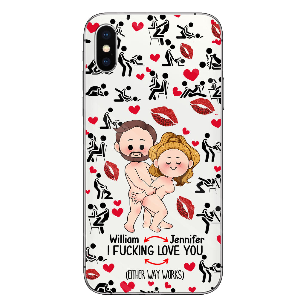 I Love You - gift for husband, wife, boyfriend, girlfriend - Personalized Clear Phone Case