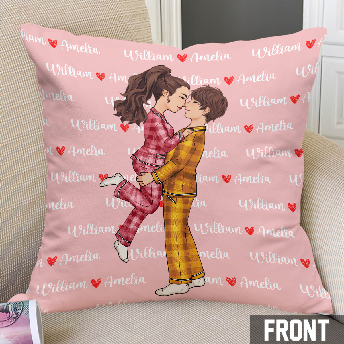 I Love You Forever - gift for husband, wife, girlfriend, boyfriend - Personalized Throw Pillow