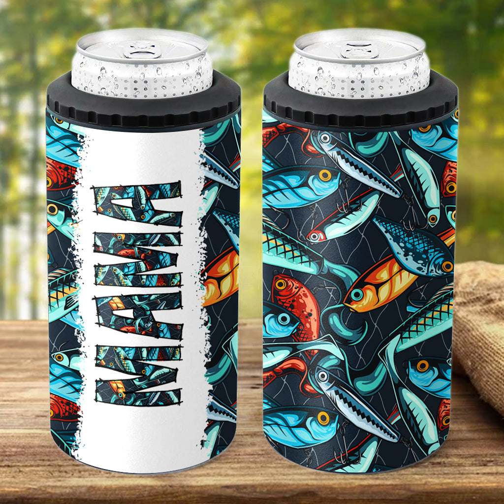 Reel Cool Dad - Fishing gift for dad, grandpa, him, husband - Personalized Can Cooler