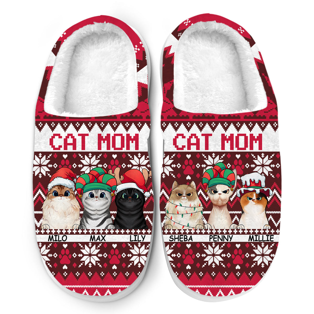 Katzenmama – Personalisierte Katzenpantoffeln