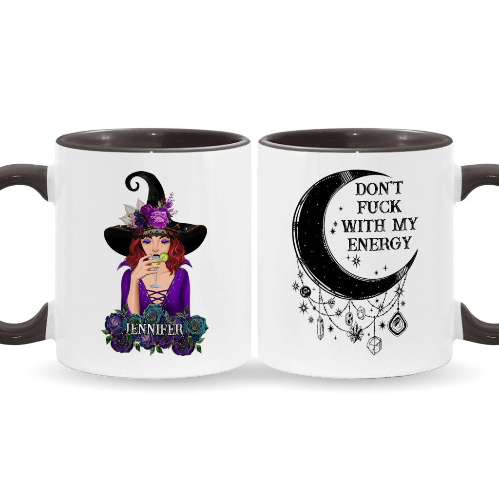 Don't F With My Energy - Personalized Witch Accent Mug
