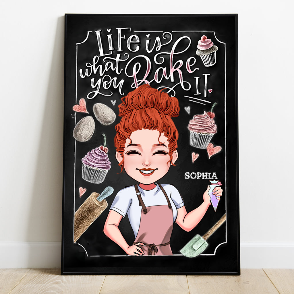 Life Is What You Bake It - Personalized Baking Canvas And Poster