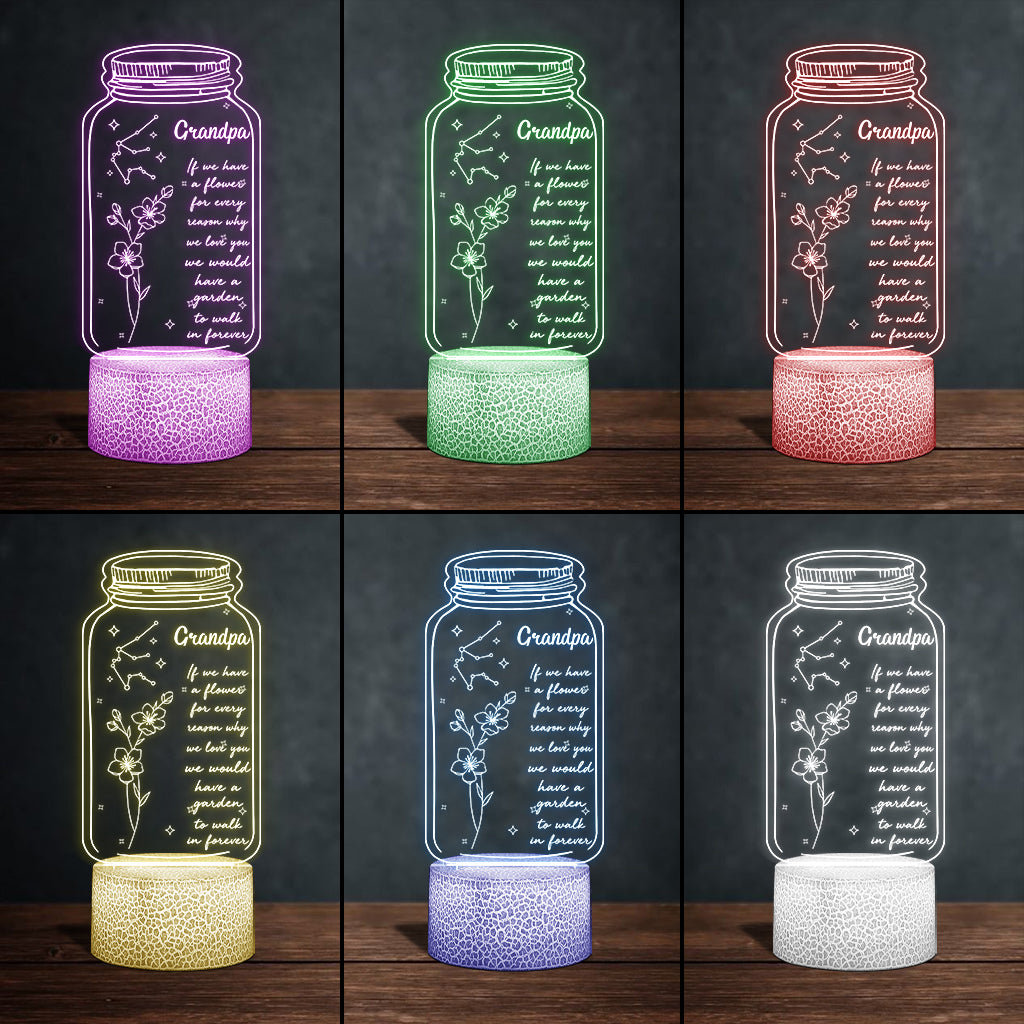 If I Had A Star Birth Flower Zodiac Sign - Gift for mom, grandma, daughter, wife, girlfriend, dad, grandpa, boyfriend, husband - Personalized Shaped Plaque Light Base