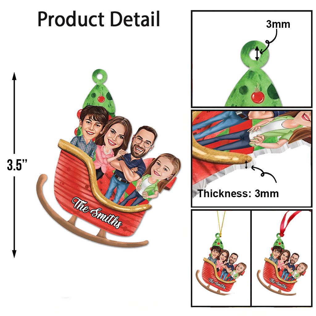 Caricature Family / Couple / Bestie Portrait Window - Personalized Family Ornament