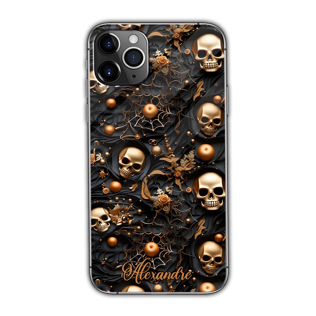 Goldener Totenkopf – Personalisierte Totenkopf-Handyhülle