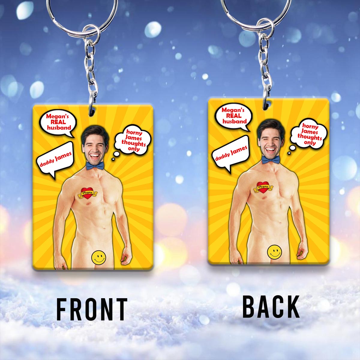 The Man The Myth The Legend - Personalized Husband And Wife Keychain
