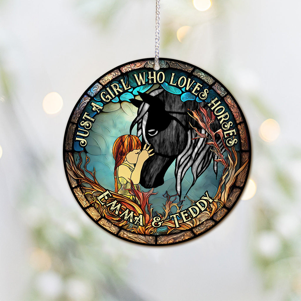 Just A Girl Who Loves Horses - Personalized Horse One-sided Ornament