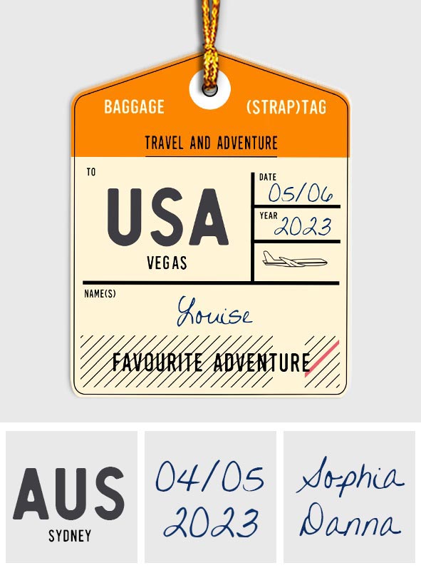 Aventure préférée - Ornement de voyage personnalisé
