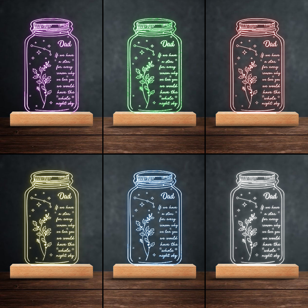 If I Had A Star Birth Flower Zodiac Sign - Gift for mom, grandma, daughter, wife, girlfriend, dad, grandpa, boyfriend, husband - Personalized Shaped Plaque Light Base