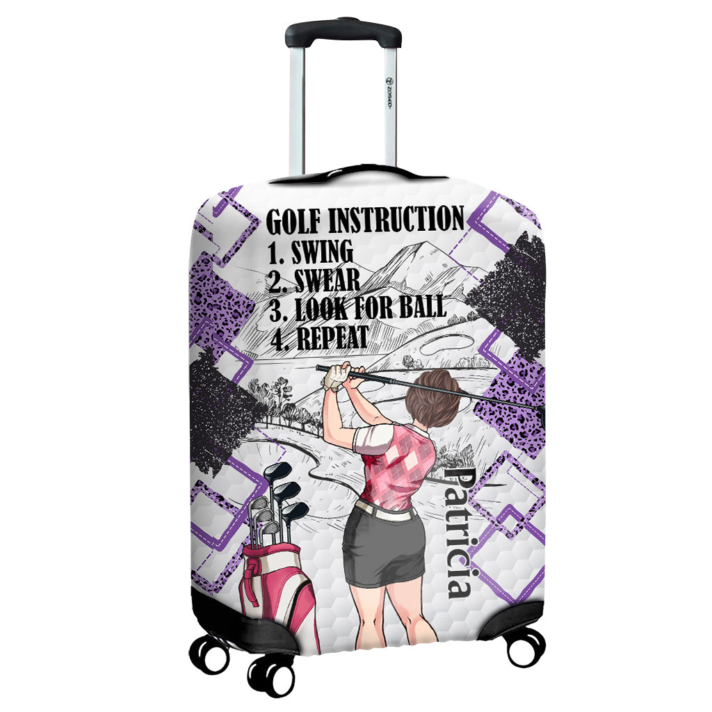 Just A Girl - Cadeau de golf pour elle, épouse, maman, grand-mère, petite amie - Housse de valise personnalisée