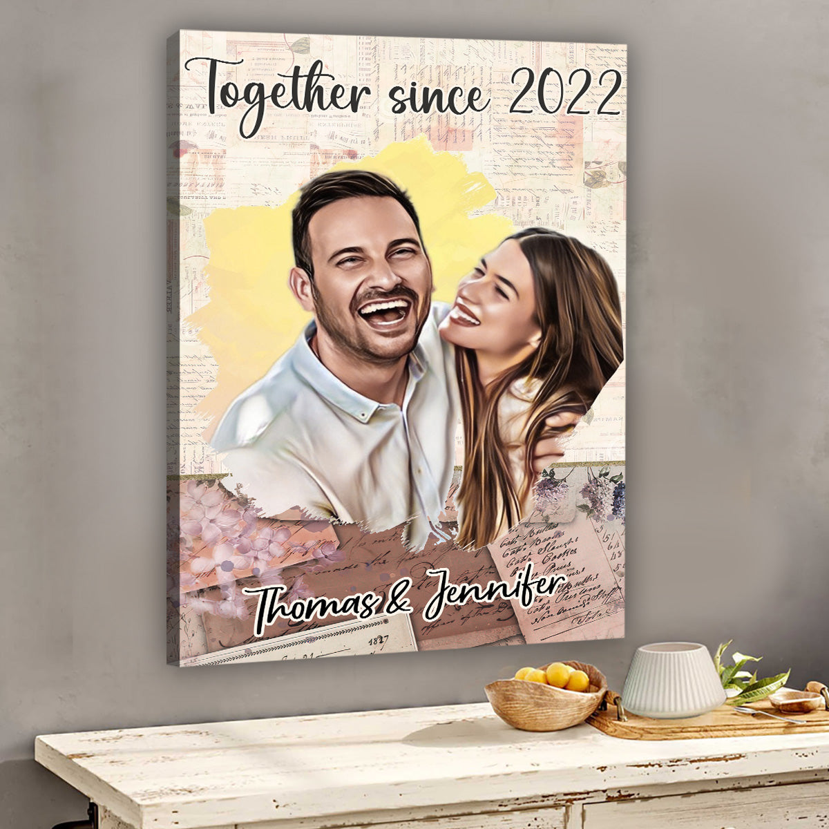 Together Since - Personalized Couple Canvas And Poster