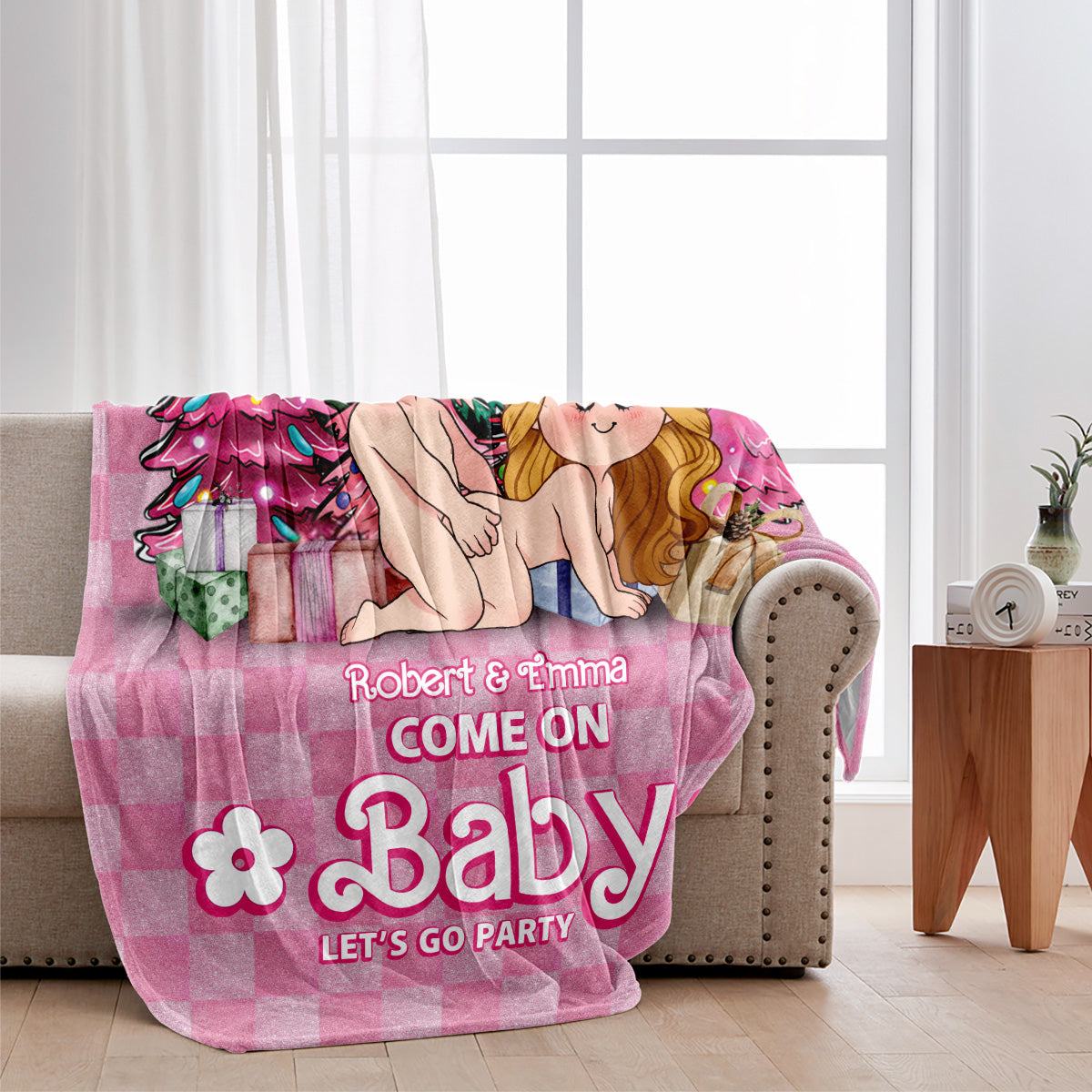 Come On Hubby Wifey Baby - gift for boyfriend, husband, wife, girlfriend - Personalized Blanket