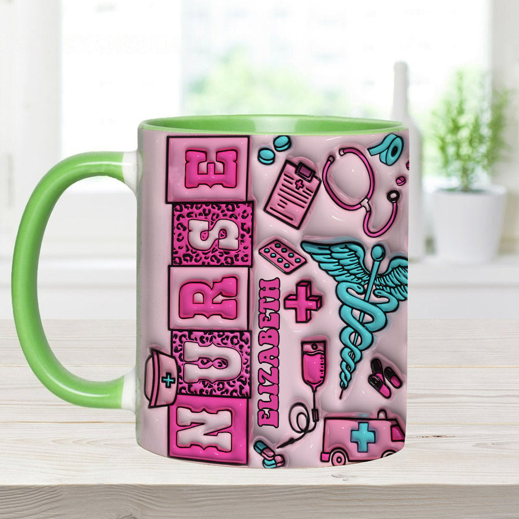 Nurse Life Inflated - Personalized Nurse Accent Mug