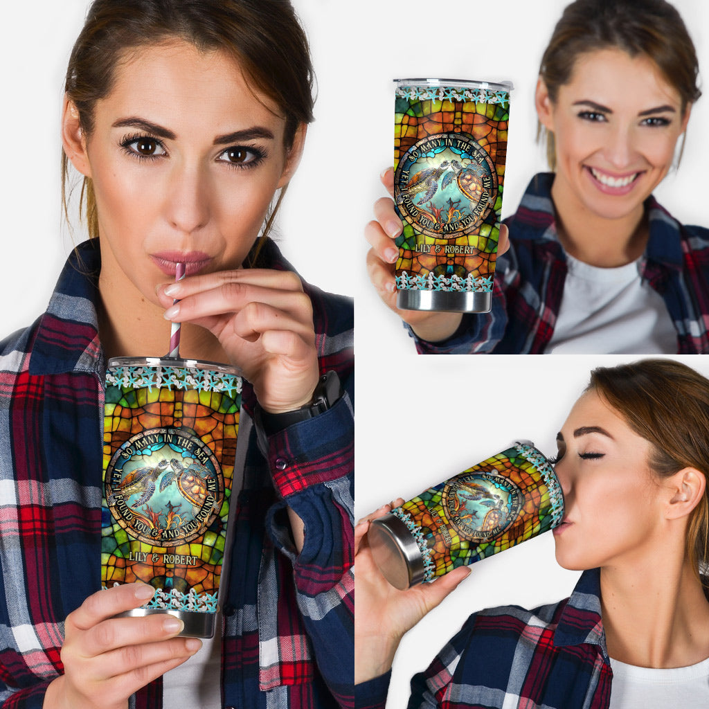 So Many In The Sea - Personalized Turtle Tumbler