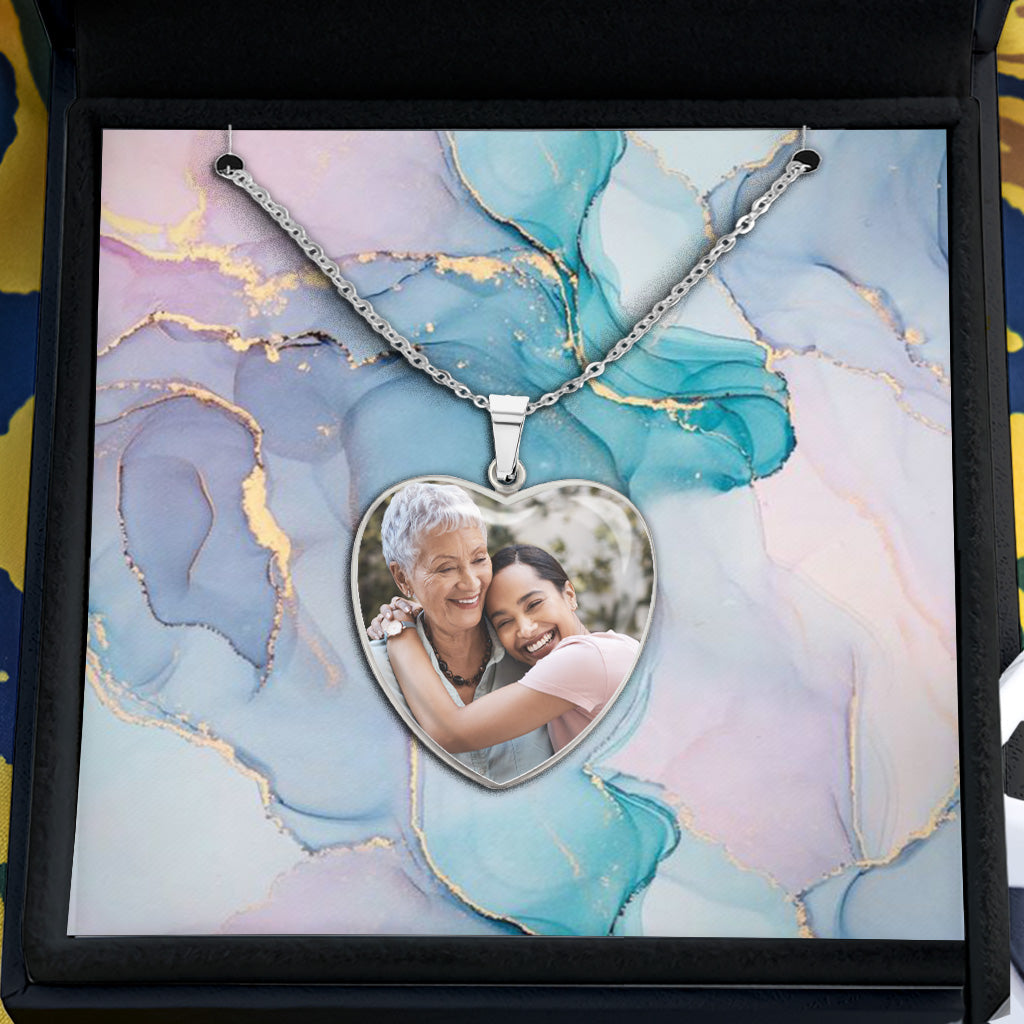 Thank You Mum - Gift for mom, grandma, wife, girlfriend, daughter - Personalized Heart Pendant Necklace