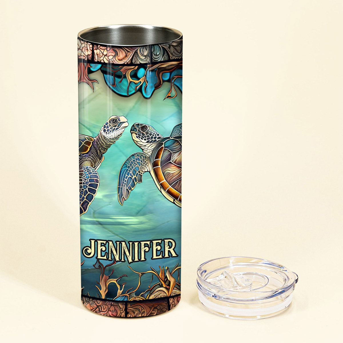 Turtle Lovers - Personalized Turtle Skinny Tumbler