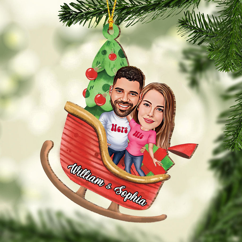 Caricature Family / Couple / Bestie Portrait Window - Personalized Family Ornament