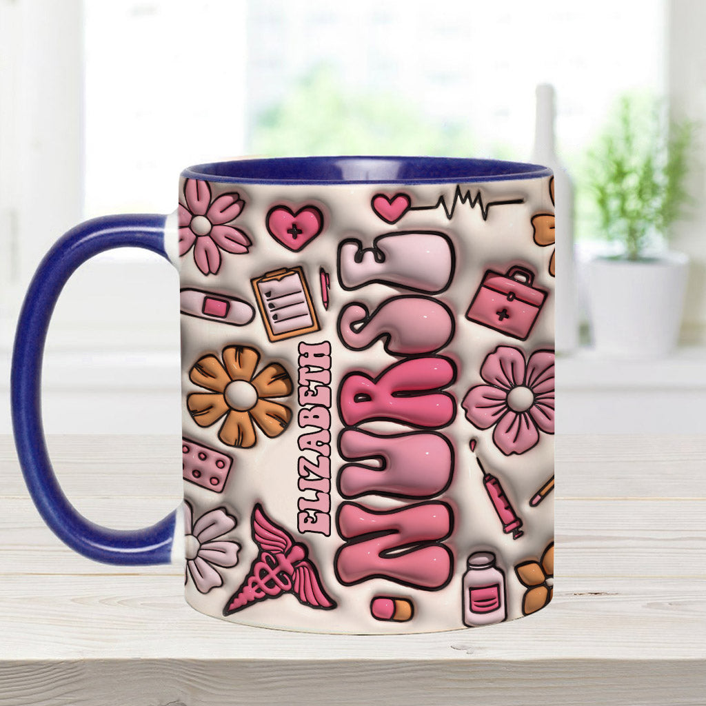 Nurse Life Inflated - Personalized Nurse Accent Mug