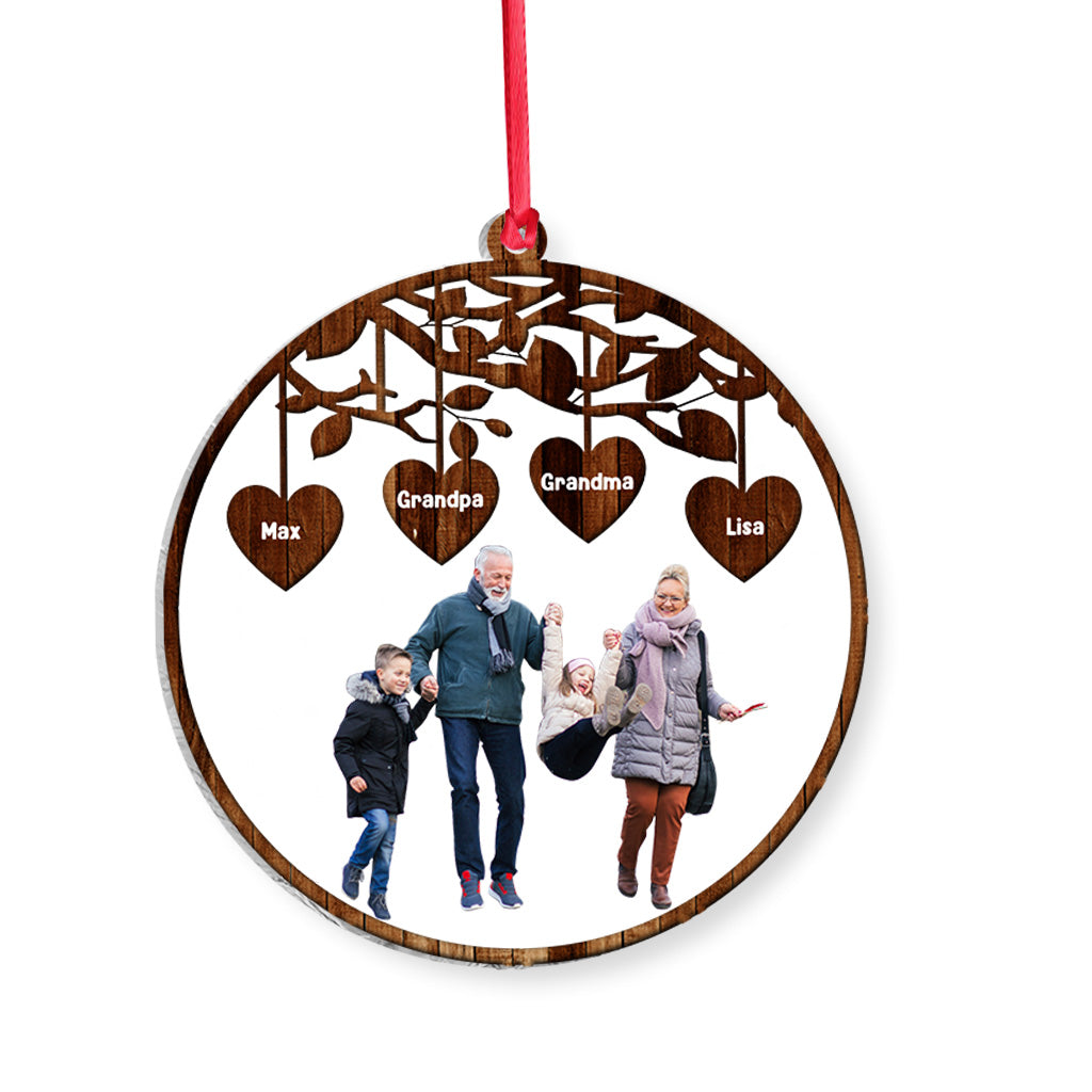 Grandkids 2023 - Personalized Grandma Transparent Ornament