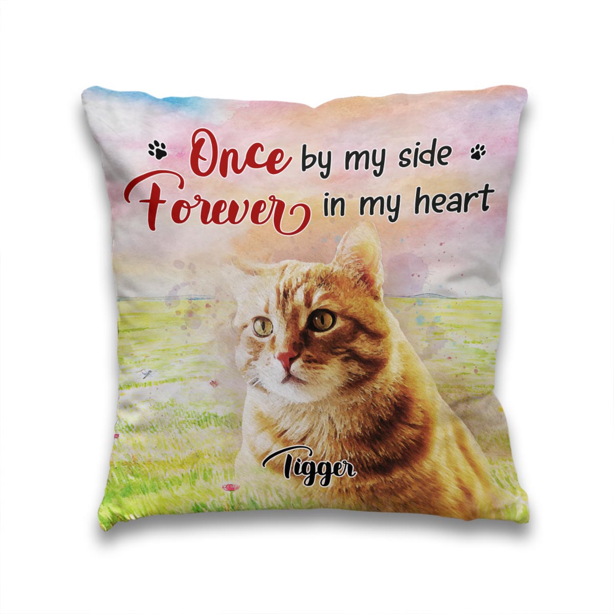 À jamais dans mon cœur - Coussin décoratif personnalisé pour chien