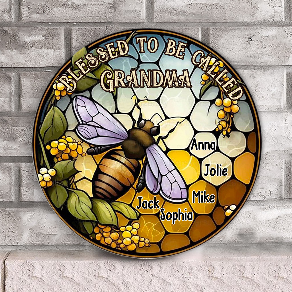 Blessed To Be Called Grandma/ Nana/ Mimi... - Personalized Grandma Round Wood Sign