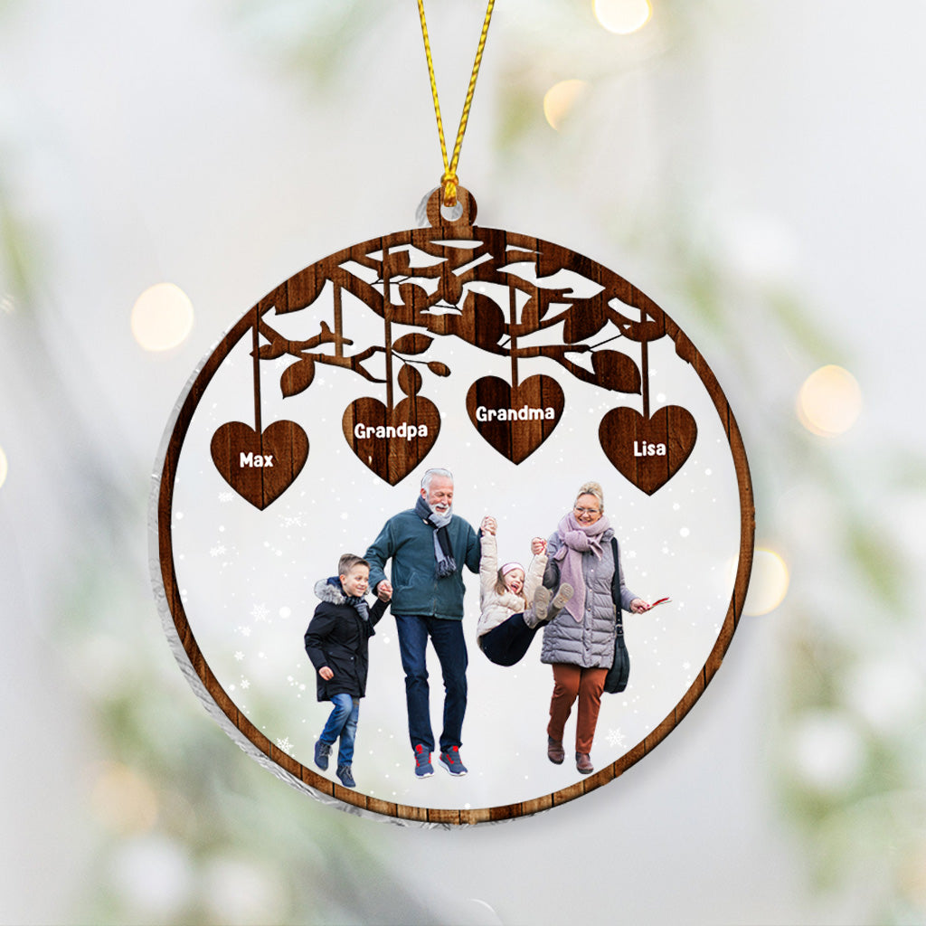 Grandkids 2023 - Personalized Grandma Transparent Ornament