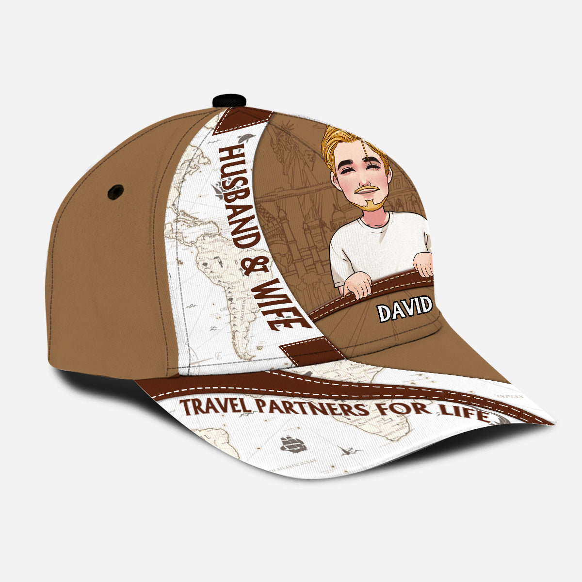 Husband & Wife Travel Partner - Personalized Travelling Classic Cap