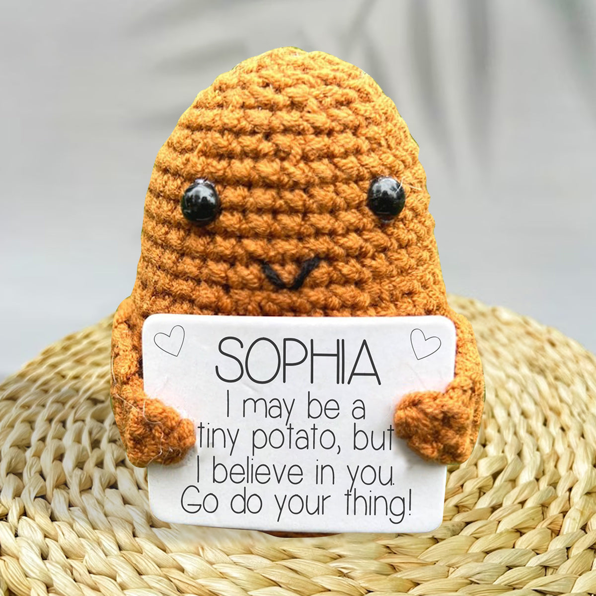 Positive Potato - Personalized Hand Knitted Figurine