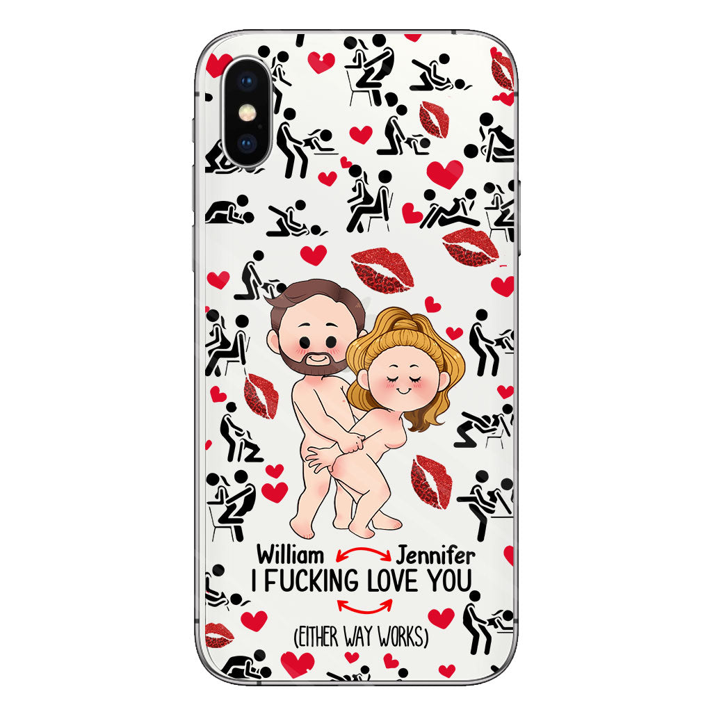 I Love You - gift for husband, wife, boyfriend, girlfriend - Personalized Clear Phone Case
