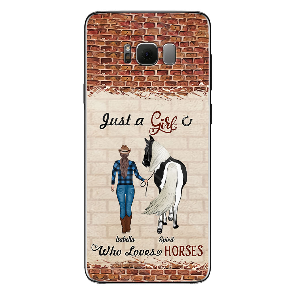 Just A Girl Who Loves Horses - Personalized Horse Phone Case