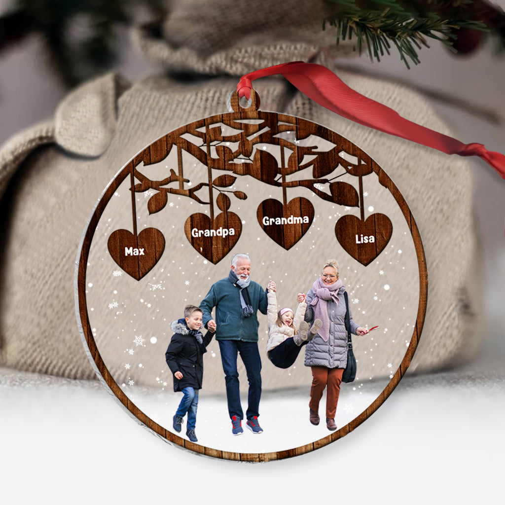 Grandkids 2023 - Personalized Grandma Transparent Ornament