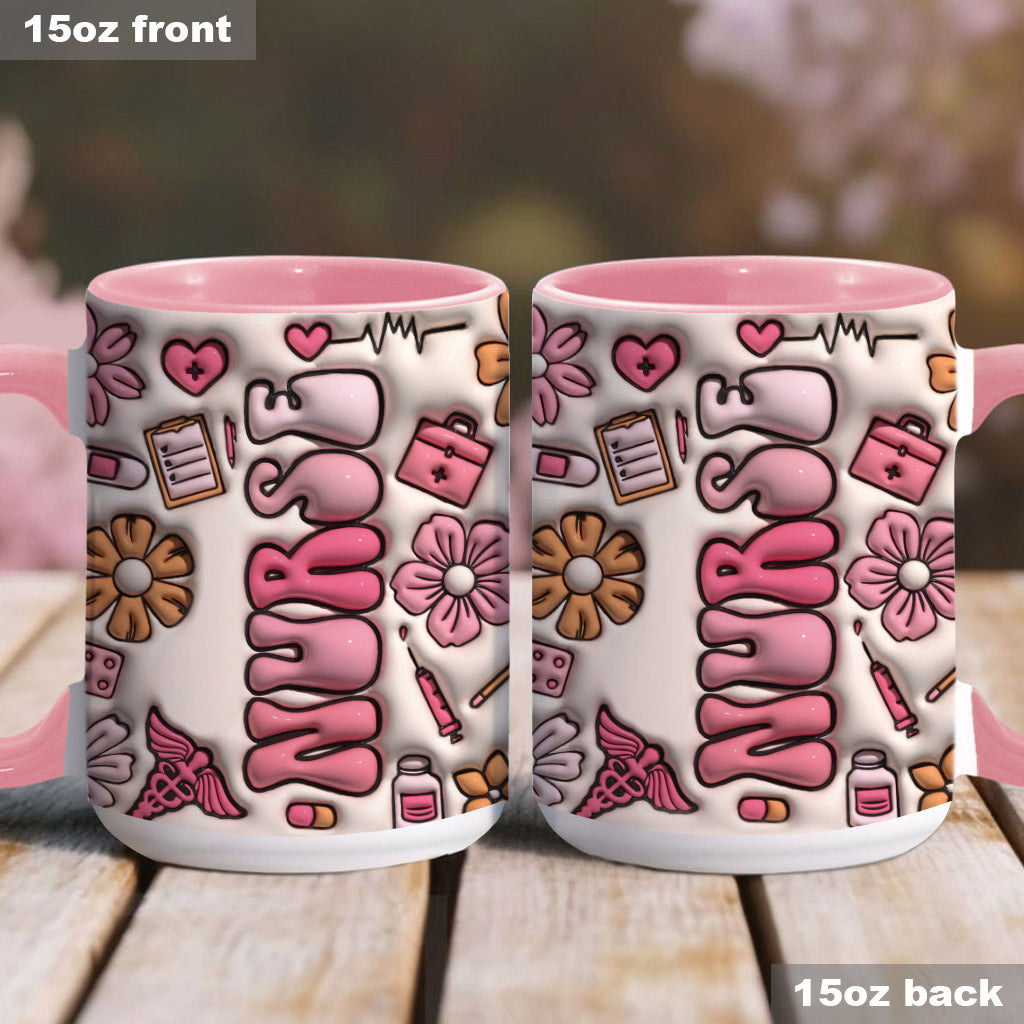 Nurse Life Inflated - Personalized Nurse Accent Mug