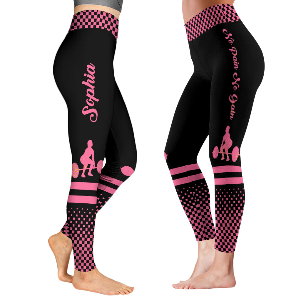 Pas de douleur, pas de gain - Leggings de fitness personnalisés