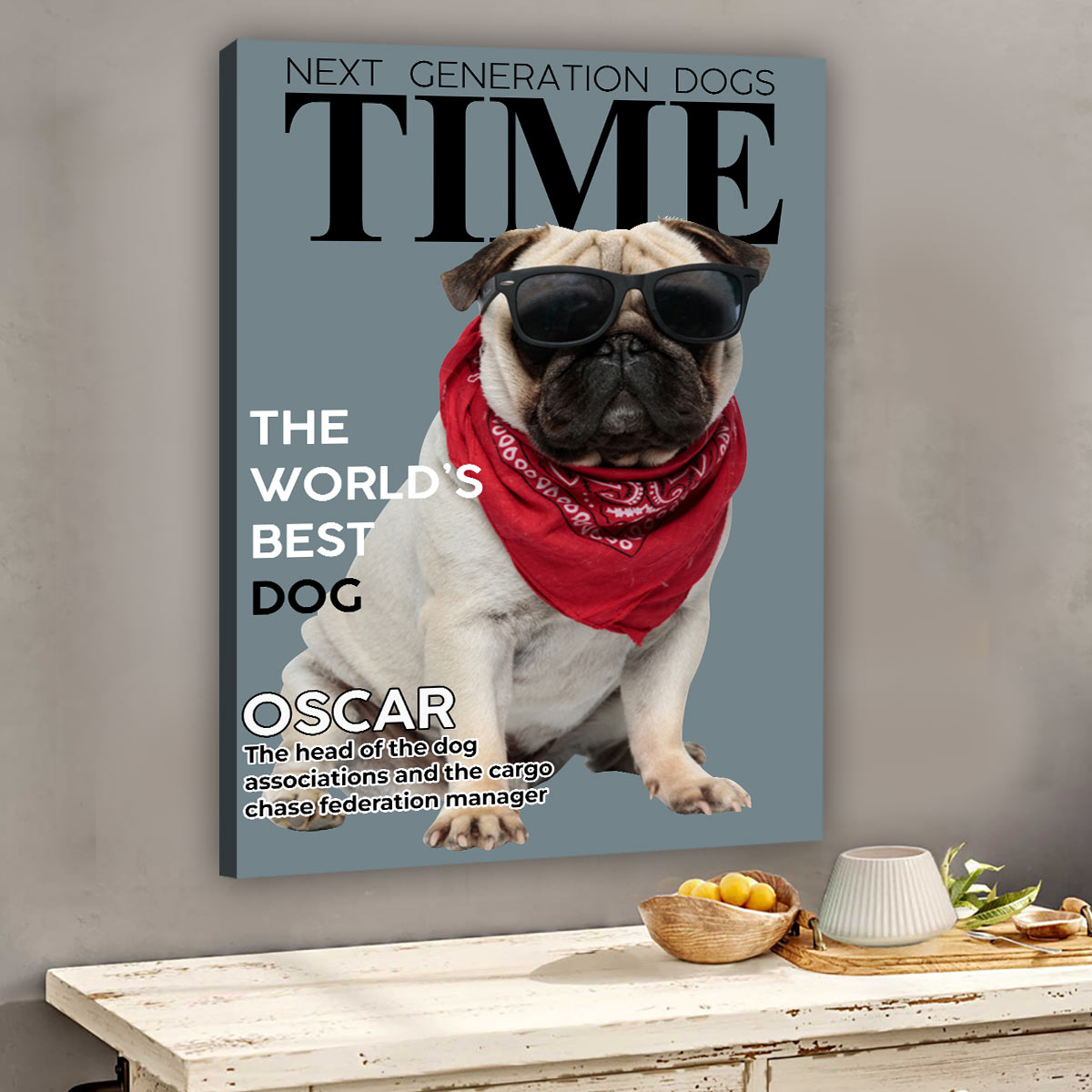 Der beste Hund der Welt – Personalisierte Hundeleinwand und Poster