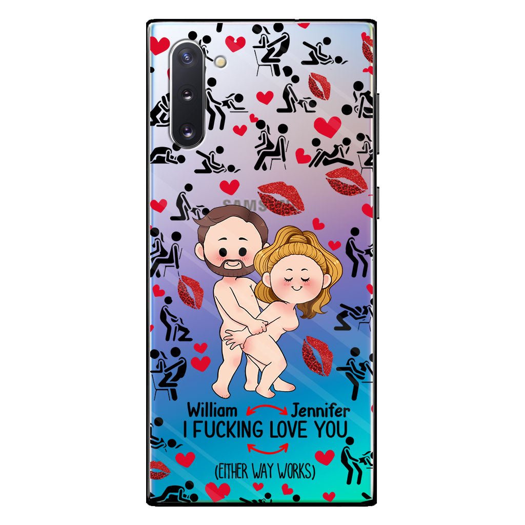 I Love You - gift for husband, wife, boyfriend, girlfriend - Personalized Clear Phone Case