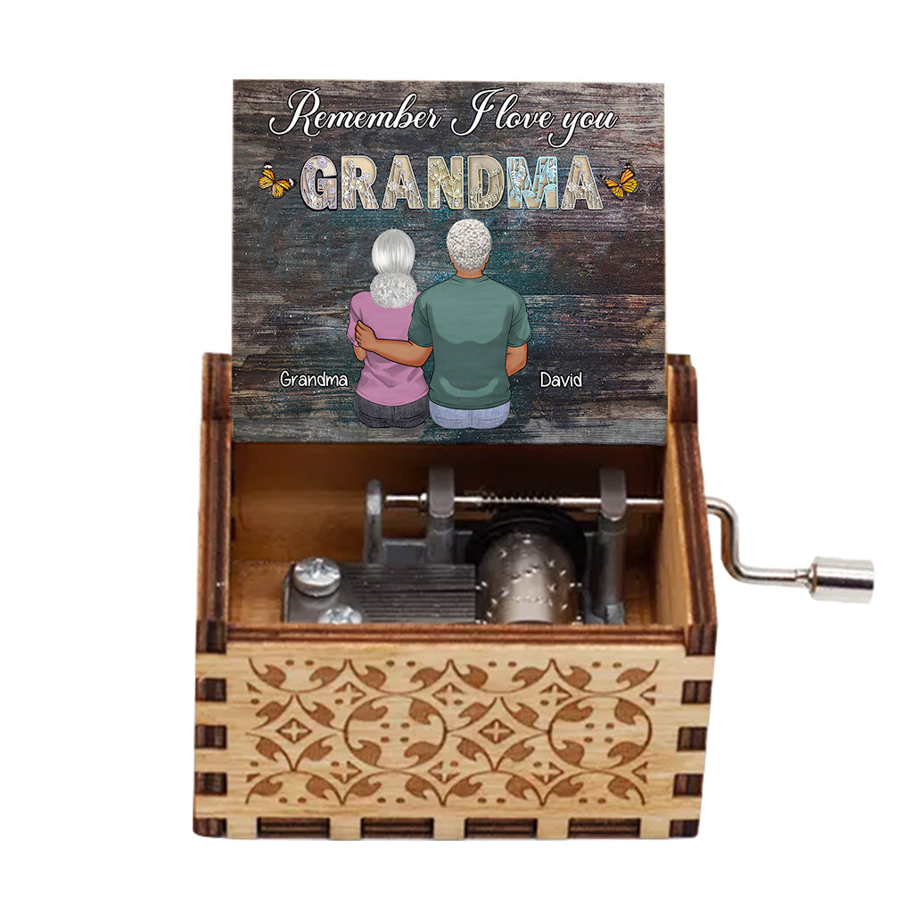 Remember We Love You - Gift for mom, grandma, aunt - Personalized Hand Crank Music Box
