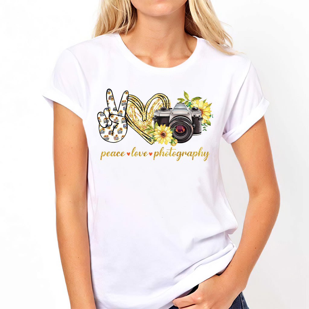 Peace Love Photography Photography T-shirt and Hoodie