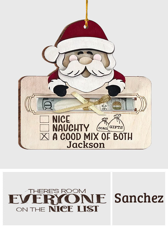 Ganz auf der Liste der Braven – personalisierter Weihnachtsschmuck