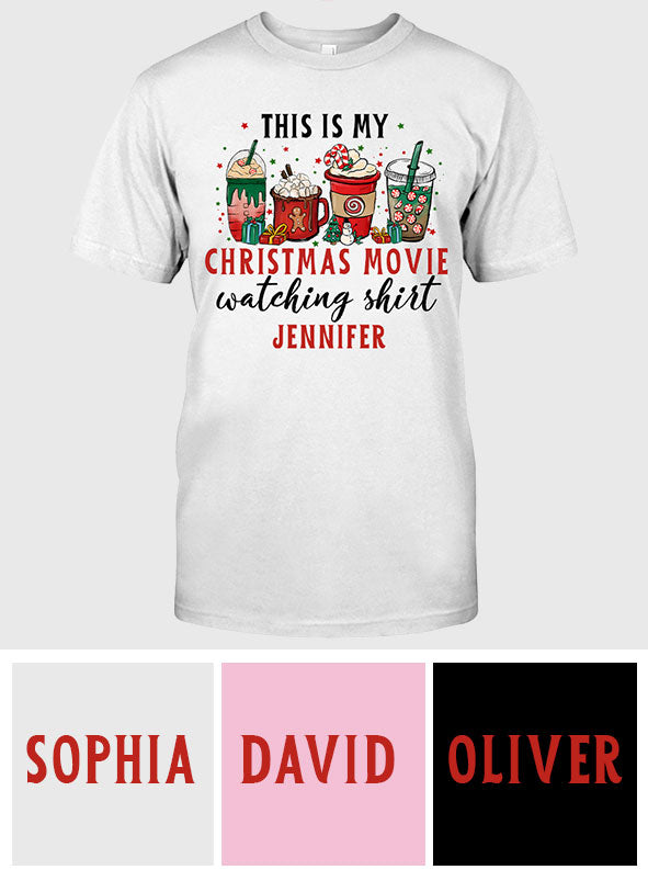 Voici mon t-shirt et mon sweat à capuche personnalisés pour regarder des films de Noël