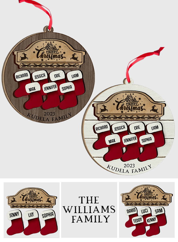 Unsere Familie – Personalisierter zweilagiger Familienschmuck