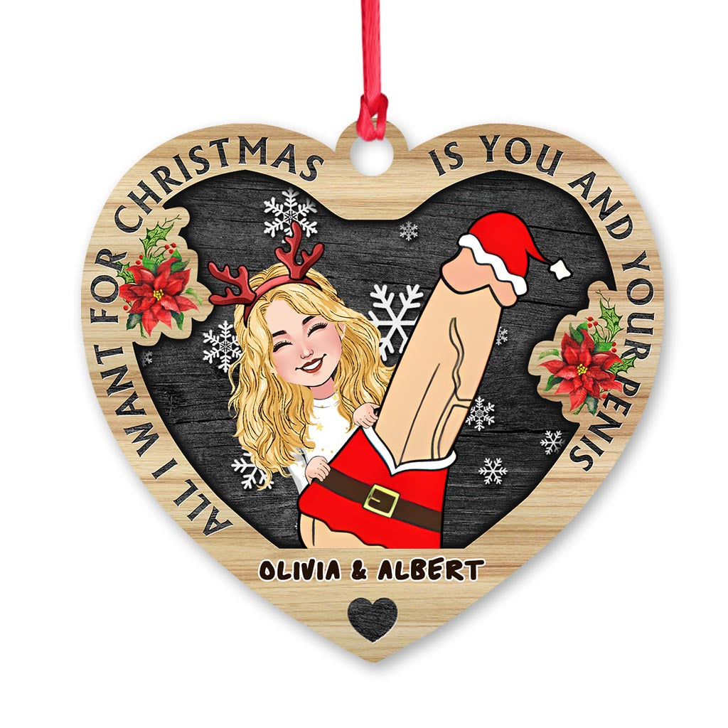 All I Want For Christmas Is You - Personalized Couple Ornament