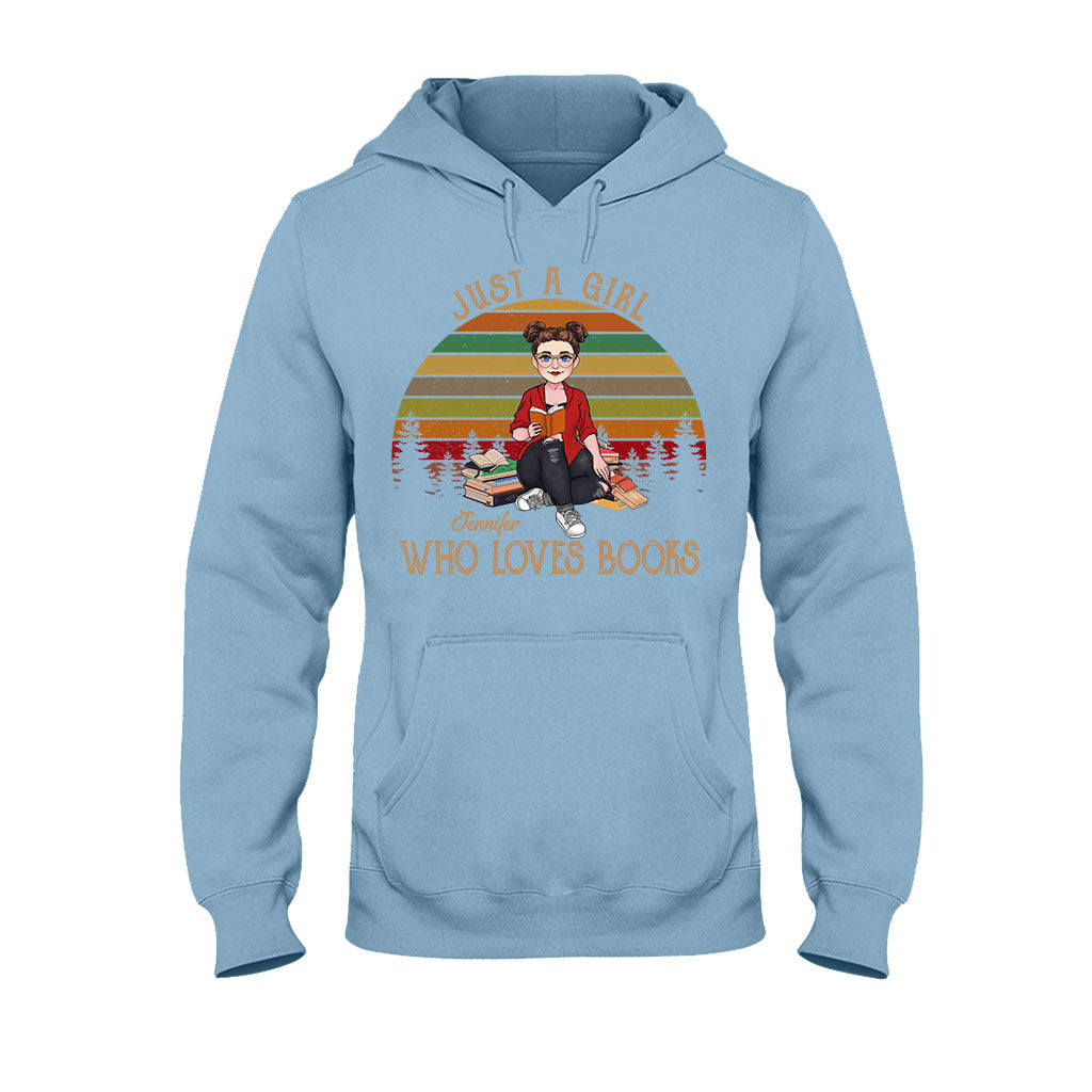 Just A Girl Who Loves Book - Personalized Book T-shirt & Hoodie