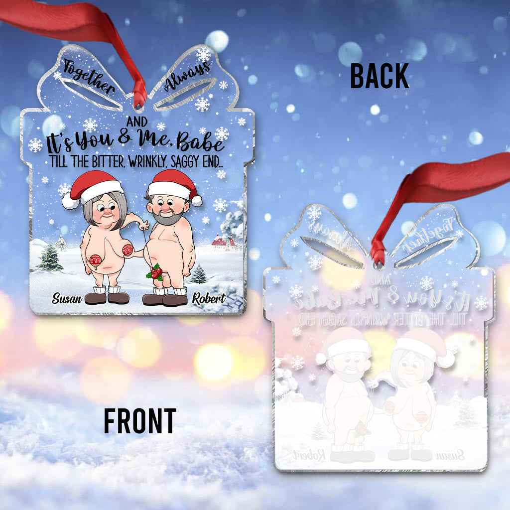 Together And Always - Personalized Husband And Wife Transparent Ornament
