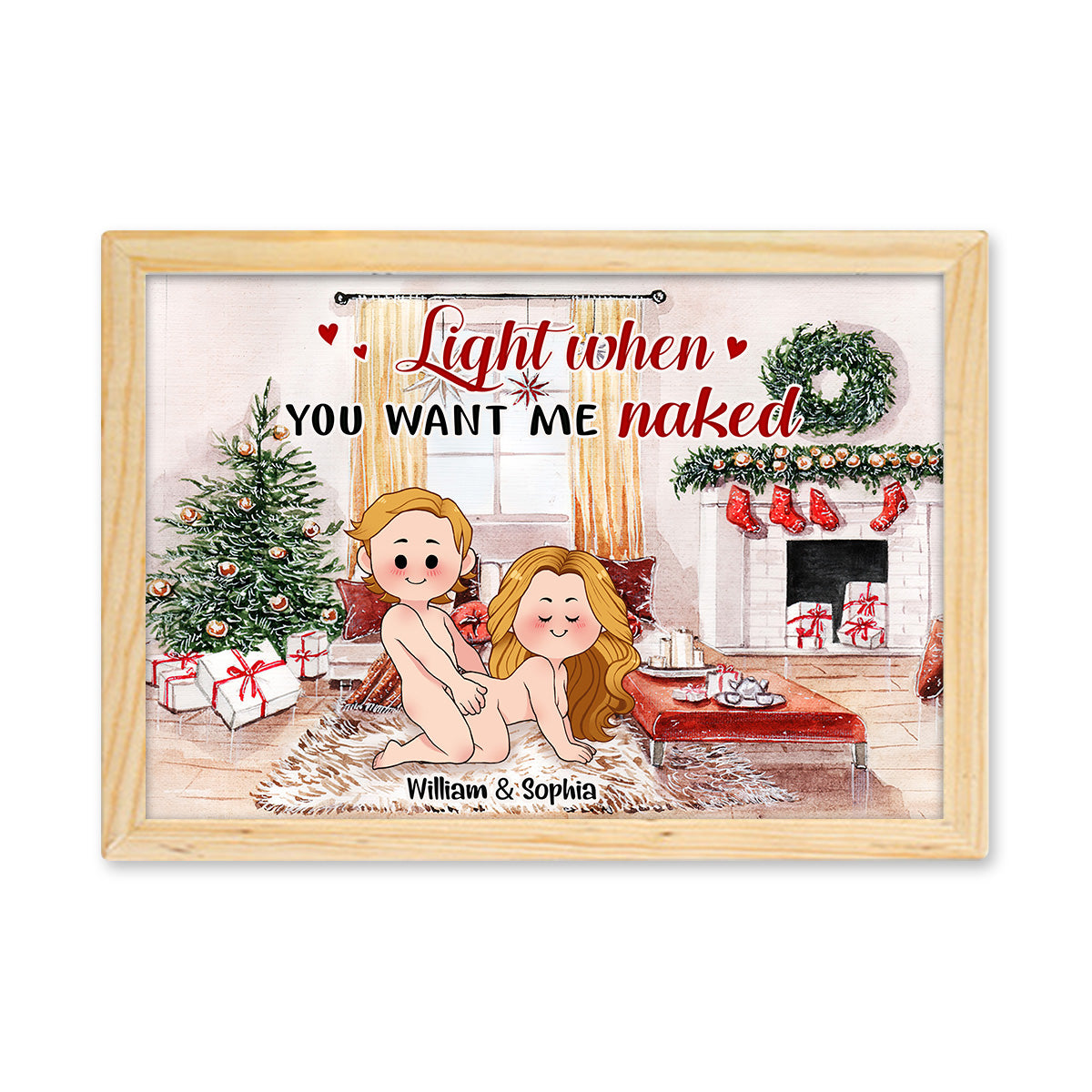 Light When You Want Me - Personalized Couple Light Photo Frame