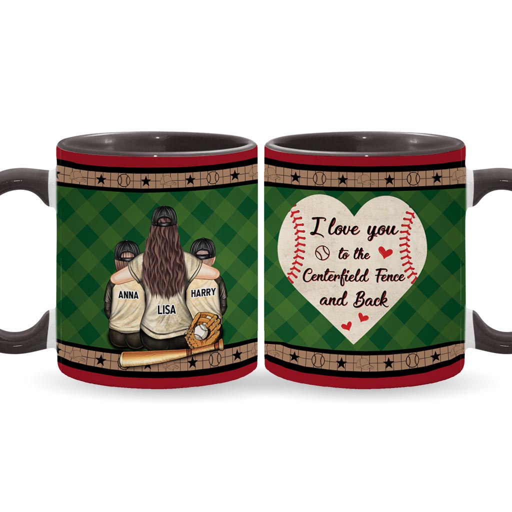 My Heart Is On That Field - Personalized Baseball Accent Mug