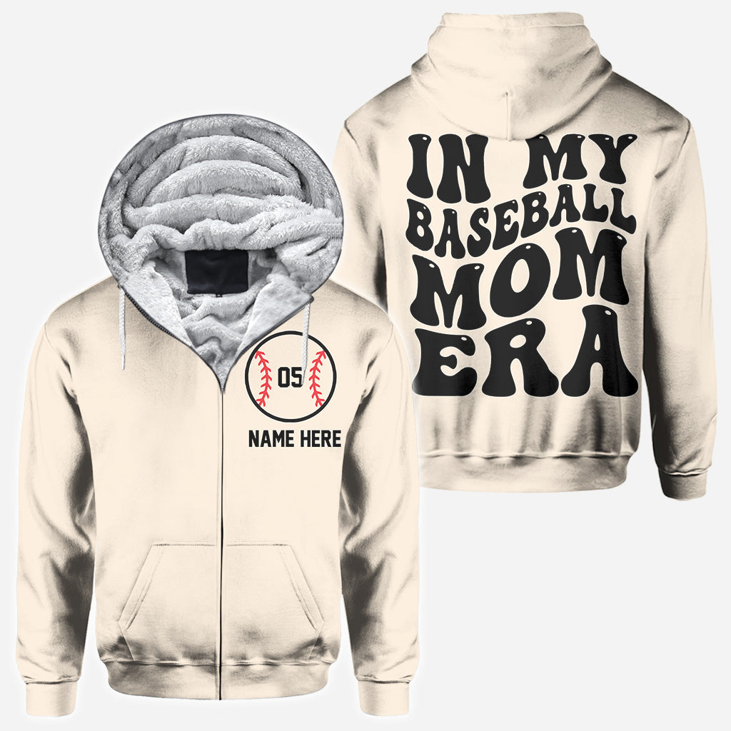 In My Baseball Mom Era - Personalized Baseball All Over Shirt